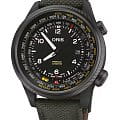Oris Oris Propilot Altimer 01 793 7775 8764-Set  01 793 7775 8764-Set механические мужские часы  черный циферблат, браслет тканевый — вид спереди